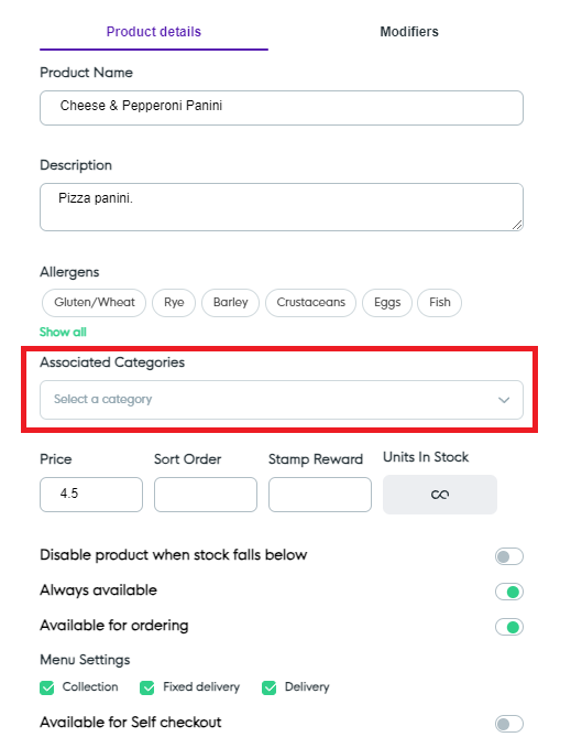 Category Selection