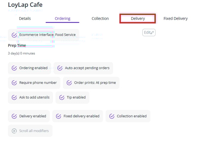 Ordering Delivery