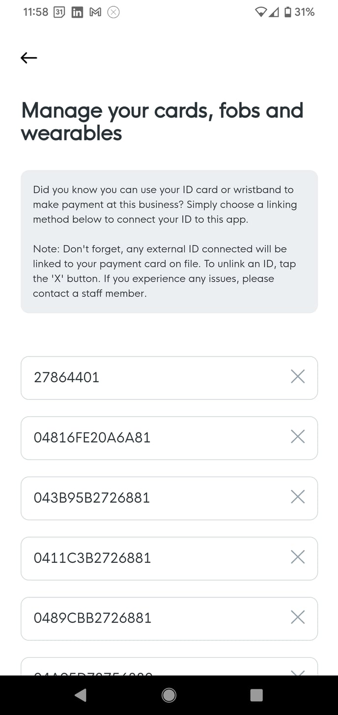 WLA Manage Cards